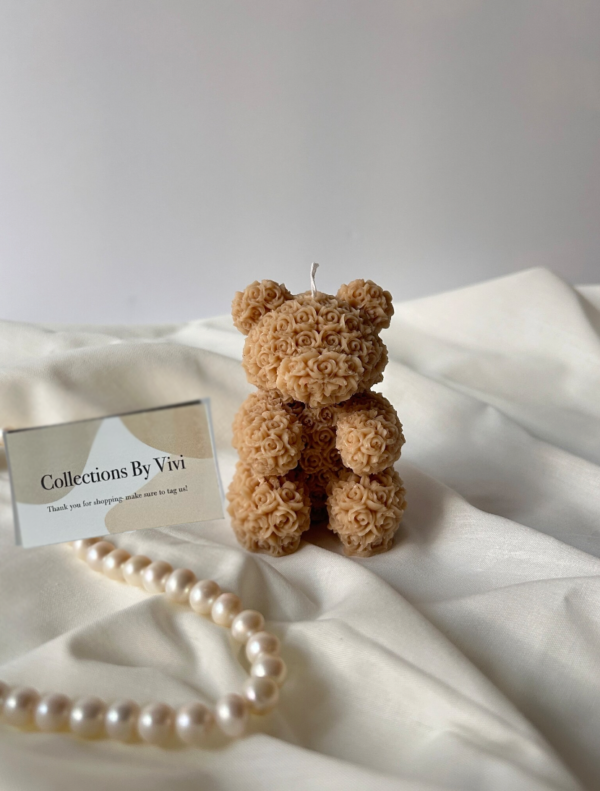 Rose Teddy Bear Candle